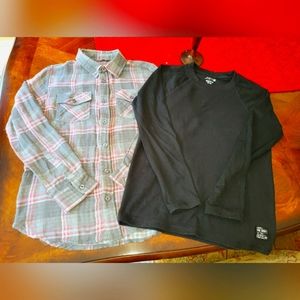 Joe's jeans 2 shirts, sz M 10/12